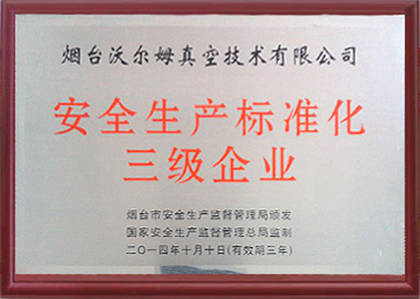 安全生產標準化三級企業(yè)